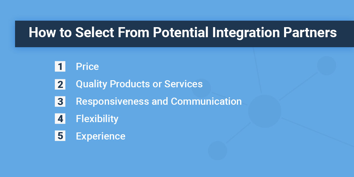 How to Select From Potential Integration Partners